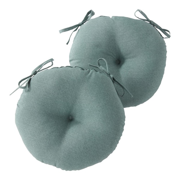 Seaglass 15 in. Round Outdoor Seat Cushion (2-Pack)