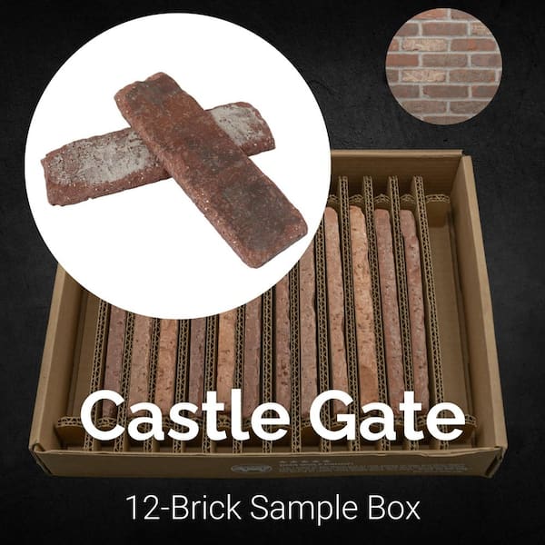 Sample Box Castle Gate Thin Brick 7.625 in. x 2.25 in. x 0.5 in.