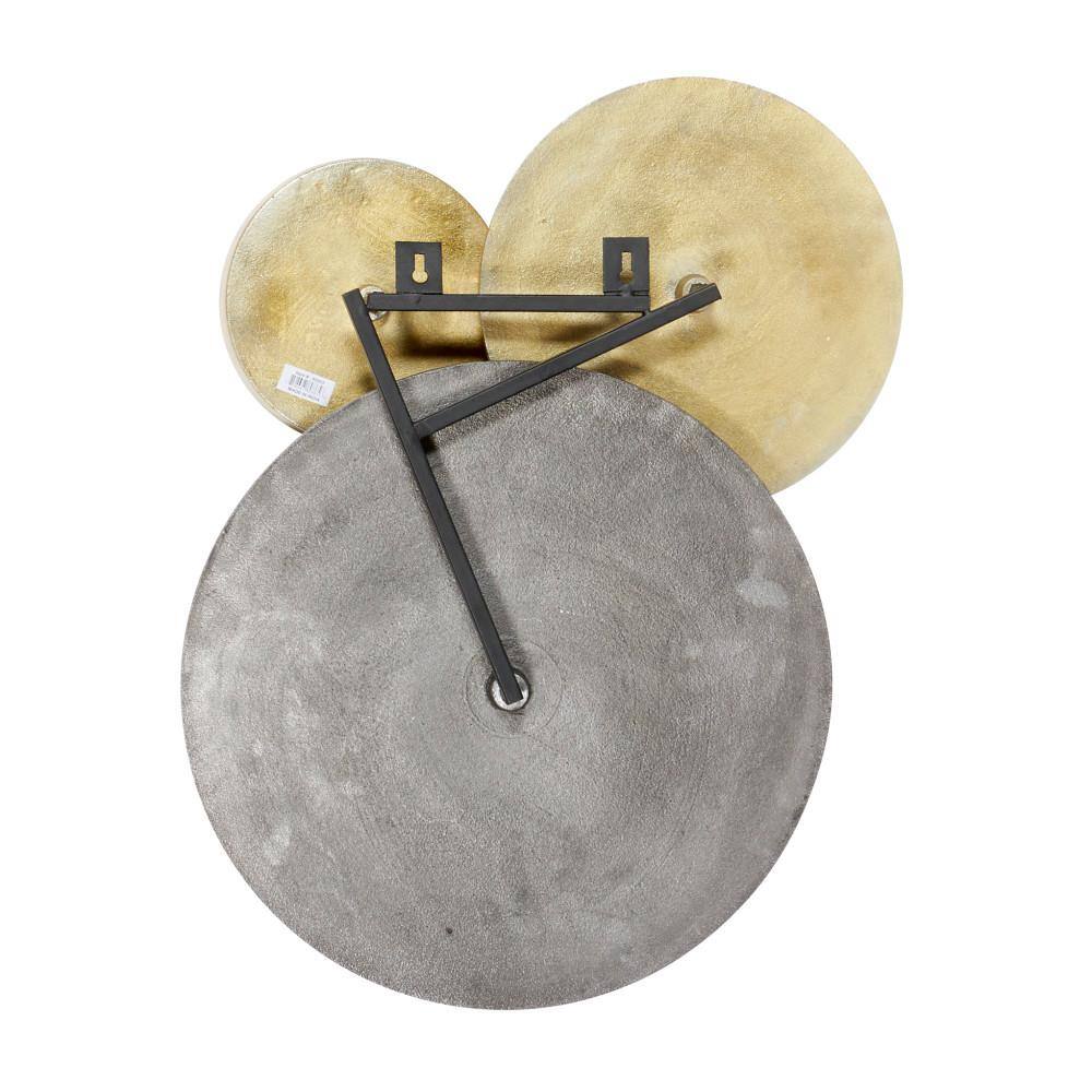 Large Black and Gold Aluminum Round Wall Sculpture
