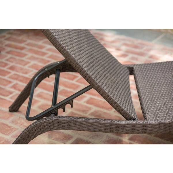 hampton bay tacana wicker outdoor chaise lounge