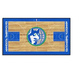 NBA Retro Minnesota Timberwolves Blue 2 ft. x 4 ft. Court Area Rug