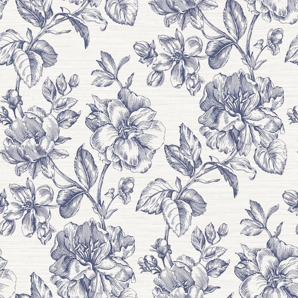 28.29 sq. ft. Tamara Day Flower Girl Blue Peel and Stick Wallpaper