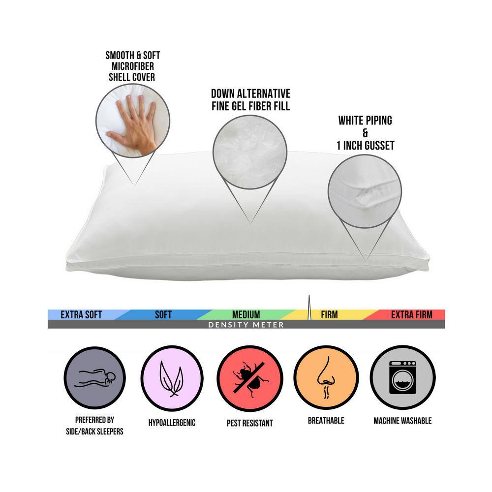 Standard White Hypoallergenic Memory Foam Side/Back Sleeper Pillow