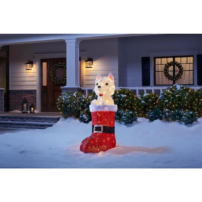 Dog - Christmas Yard Decorations - Outdoor Christmas Decorations - The Home Depot