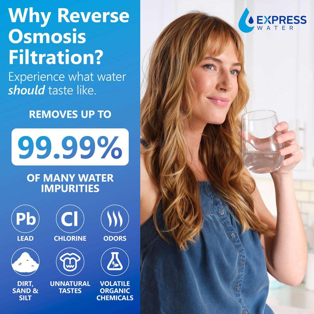Express Water Black and White 5-Stage UV Countertop Water Filter