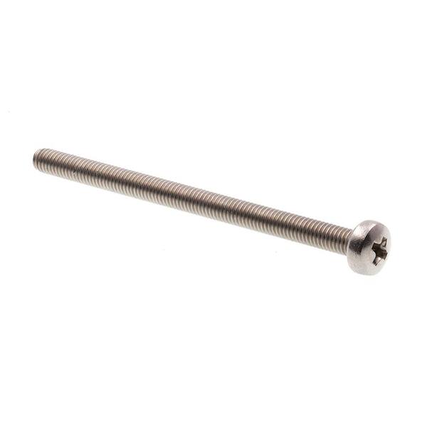 25mm Length Pack of 100 Stainless Steel Machine Screw M3-0.5 Metric Coarse Threads Plain Finish Pan Head Phillips Drive 