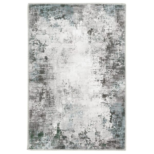 Harmony Gray Doormat 2 ft. x 3 ft. Indoor Machine Washable Scatter Rug