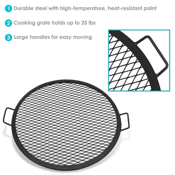 Sunnydaze Decor 24 In X Marks Round, Round Grill Grate For Fire Pit