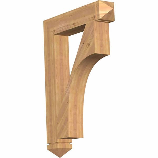 Ekena Millwork 5.5 in. x 44 in. x 32 in. Western Red Cedar Westlake Arts and Crafts Smooth Bracket