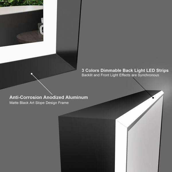 WELLFOR LUKY 72 in W x 36 in. H Rectangular Single Aluminum WELLFOR LUKY 72 in W x 36 in. H Rectangular Single Aluminum