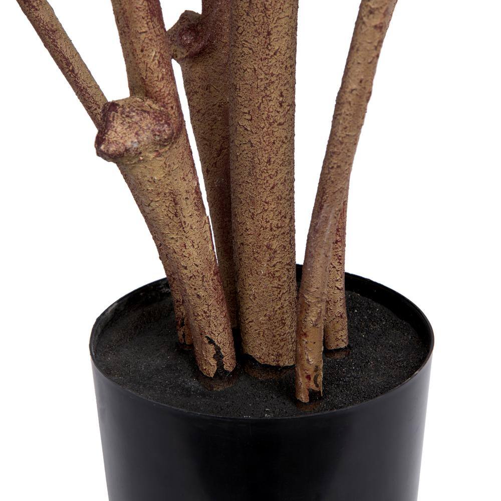 7' Green Potted Artificial Rubber Tree with 148 Leaves