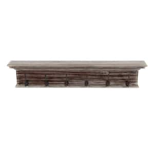 Charlie 39.37 in. Natural Wash Wall-Mounted with Shelf