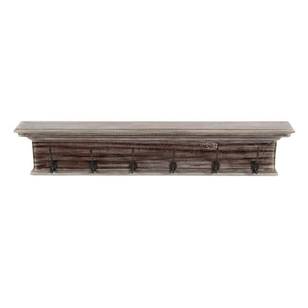 HomeRoots Charlie 39.37 in. Natural Wash Wall-Mounted with Shelf