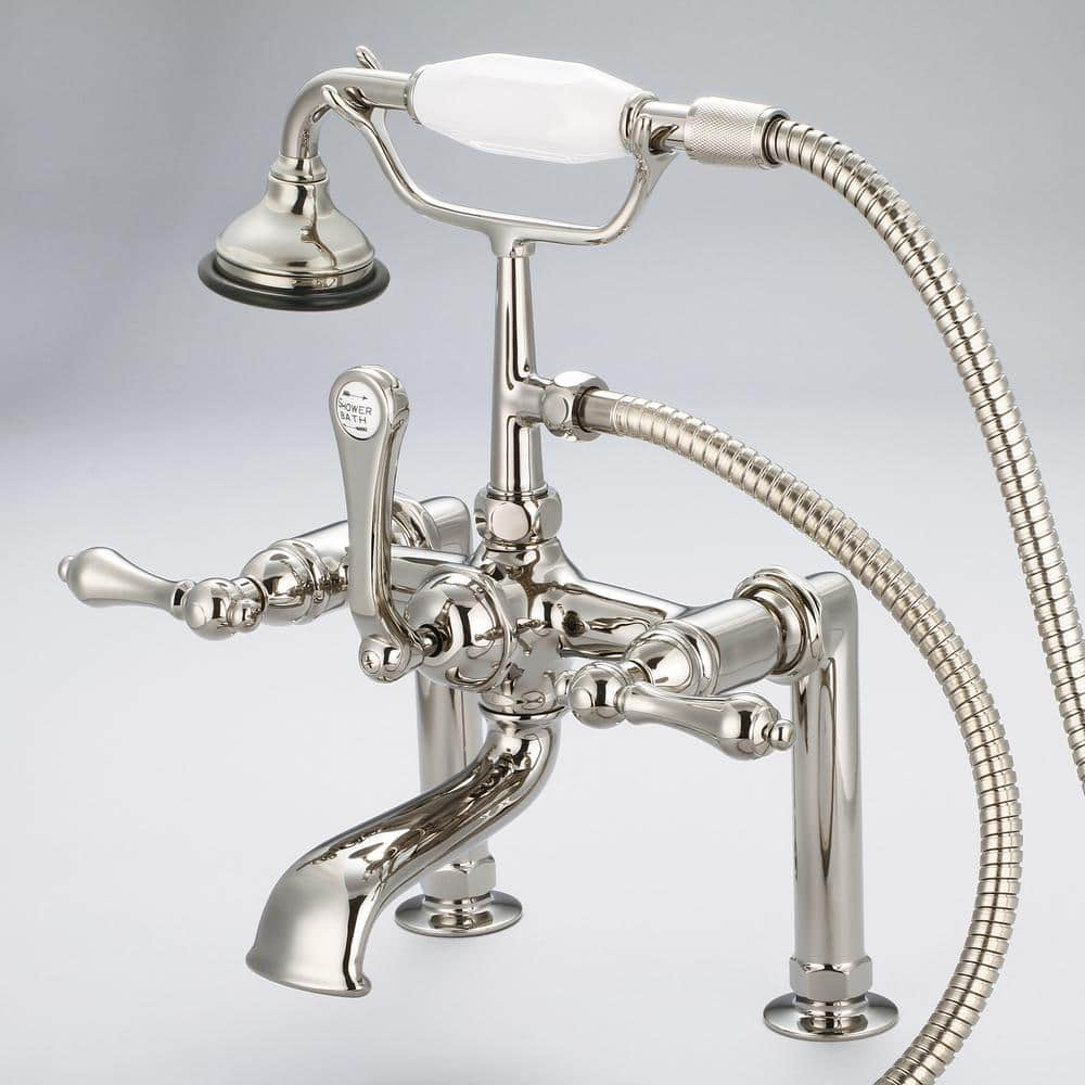 Water Creation 3-Handle Vintage Claw Foot Tub Faucet with Handshower ...