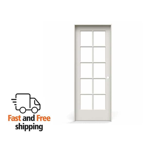 MMI DOOR 36 in. x 80 in. Left Hand Primed Composite Glass Full