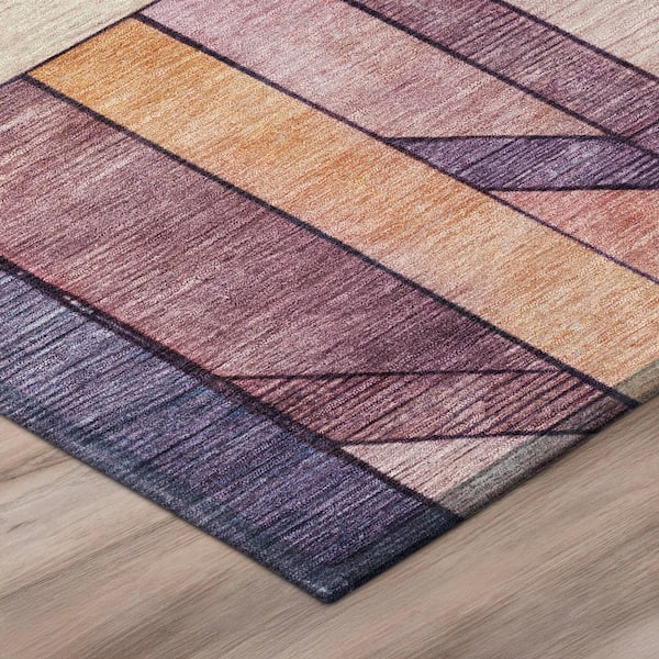 Chantille Machine Washable Indoor/Outdoor Abstract ACN2867 Pink 8 ft. x 10 ft. Area Rug