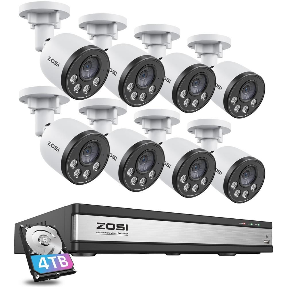 16-Channel POE 4TB NVR Security Camera System with 8 4MP Wired Bullet Cameras, 100 ft. Night Vision price history on PriceWatchPro