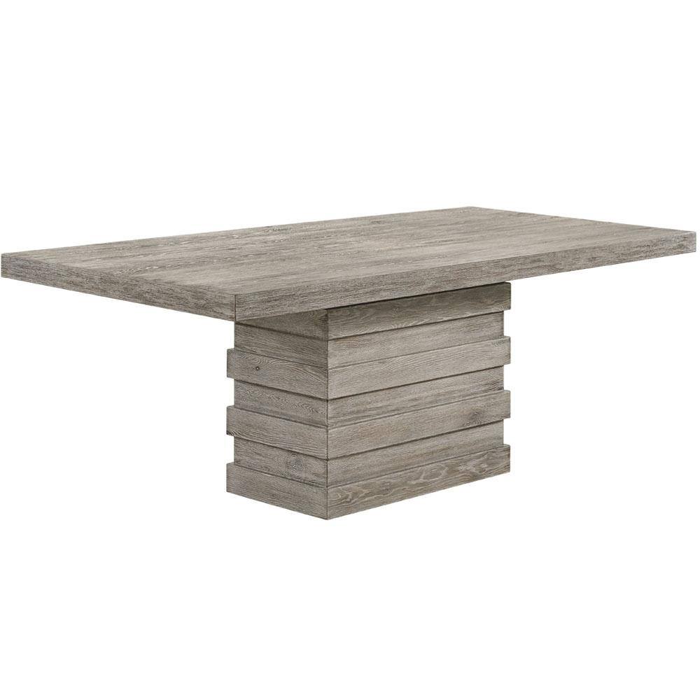 Salvaged Light Oak Rectangular Reclaimed Wood Dining Table