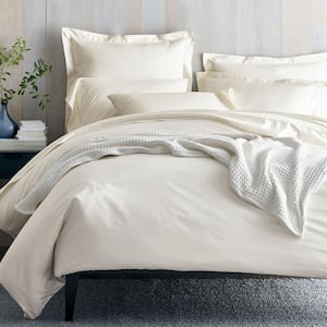 Legends Hotel Organic Solid 300-Thread Count Cotton Sateen Duvet Cover