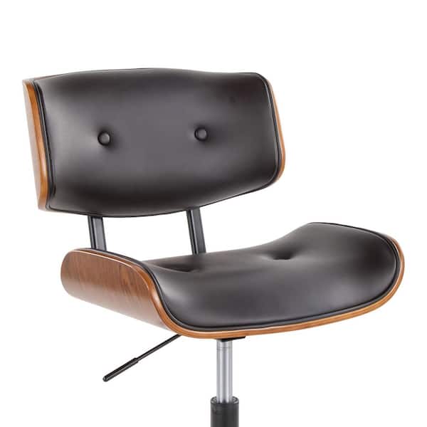 LumiSource Lombardi Faux Leather Adjustable Height Office Chair in