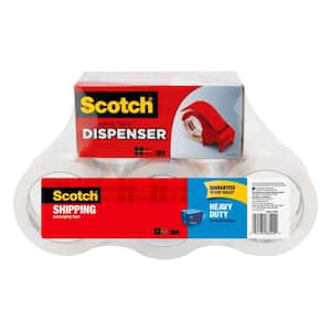 Clear Great for Packing 1 Pack Shipping & Moving 1.5 Core 6 Rolls with Dispenser 1.88 x 22.2 Yards 6 Count Scotch Heavy Duty Shipping Packaging Tape 