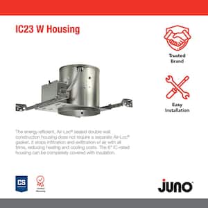 Contractor Select 6 in. IC Rated New Construction Recessed Housing with Push-In Electrical Connectors and Air-Loc Gasket