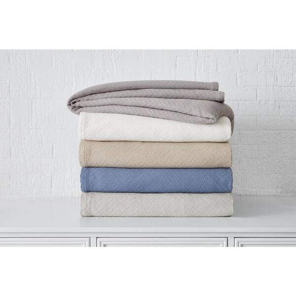 StyleWell - Cotton Twin Blanket in Stone Gray