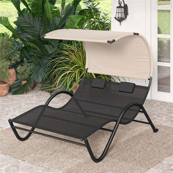 Costway Grey 1-Piece Metal Outdoor Rocking Chair HCST01964 Costway Grey 1-Piece Metal Outdoor Rocking Chair HCST01964
