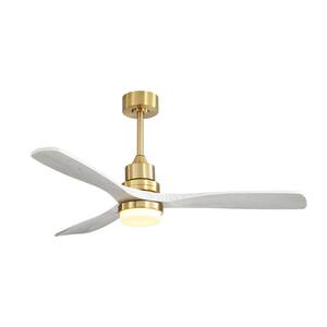 AuraVista 52 in. Indoor Gold Ceiling Fan with LED Light Bulbs and Remote Control