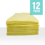 Microfiber Cleaning Cloths, 16in. x 16in., Yellow (12-Pack)