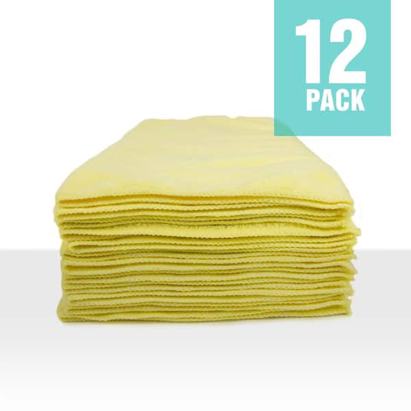 Zwipes Microfiber Cleaning Cloths, 16in. x 16in., Yellow (12-Pack)