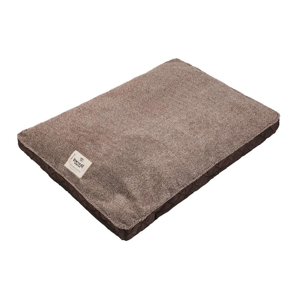 Happy Tails Large Microsuede 30 in. x 40 in. Pet Bed Chocolate