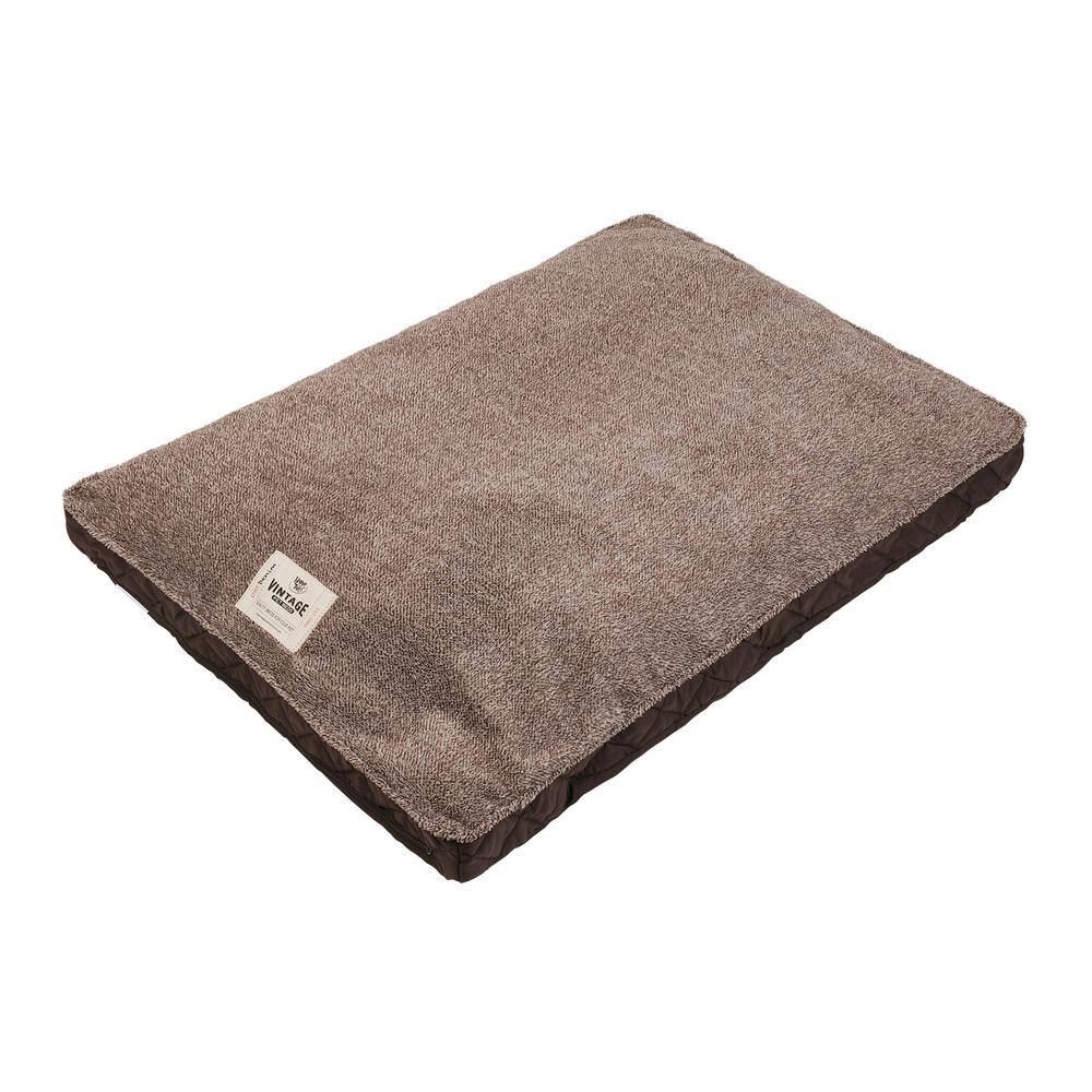 Happy Tails Large Microsuede 30 in. x 40 in. Pet Bed Chocolate 38000 The Home Depot