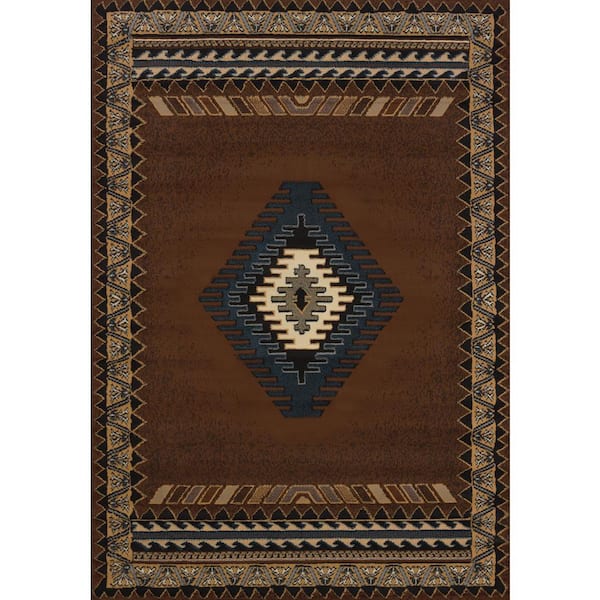 United Weavers Tuscan Brown 8 ft. x 11 ft. Area Rug