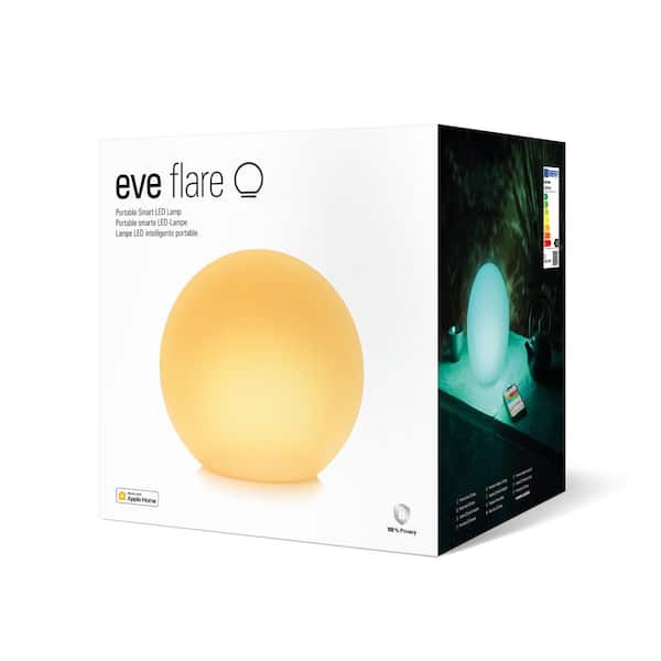 eve Flare – Portable Smart LED Mood Lamp, IP65 Water Resistance, Wireless Charging, App/Voice Control, Works with Apple Home