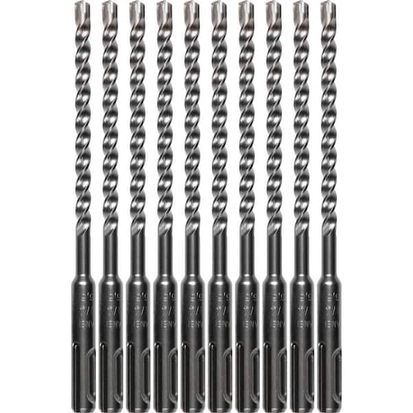 Makita 1/4 in. x 6 in. 3-Cutter Carbide SDS-Plus Drill Bit Set (10-Piece)