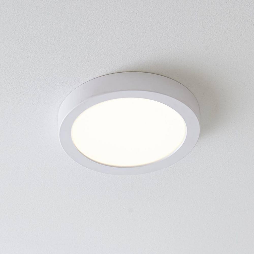 7-Inch White Glass LED Surface Mount Light