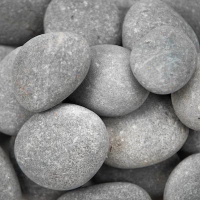 Nile Gray Pebbles 0.5 cu. ft. per Bag (1 in. to 2.5 in.) Bagged Landscape Rock