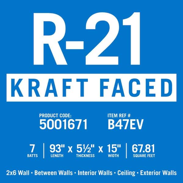 R-21 EcoBatt® Unfaced Fiberglass Insulation Batt 5-1/2 x 15 R-21 EcoBatt® Unfaced Fiberglass Insulation Batt 5-1/2 x 15