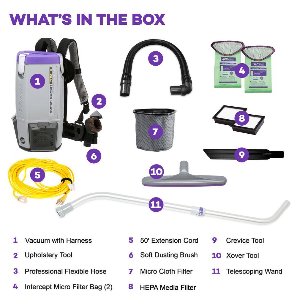 Gray HEPA Filter Commercial Backpack Vacuum Cleaner