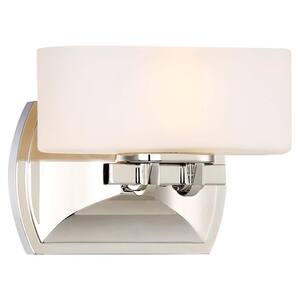 Drury 1-Light Polished Nickel Bath Light