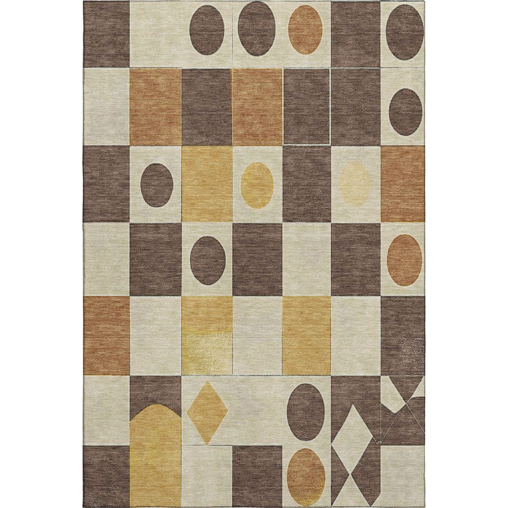 Mayfield Premium Machine Washable Abstract AMF2181 Brown 8 ft. x 10 ft. Area Rug price history on PriceWatchPro