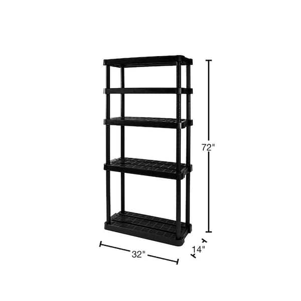 Rimax Heavy Duty Storage Shelves 5 Tiers Black - Office Depot