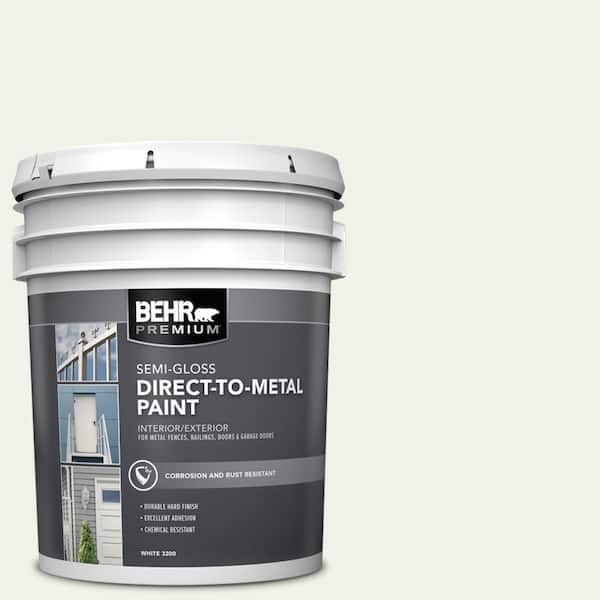 5 gal. #PPU18-07 Falling Snow Semi-Gloss Direct to Metal Interior/Exterior Paint