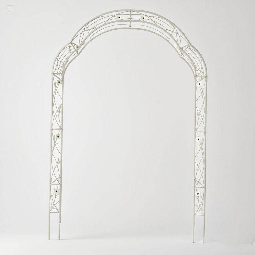 94 in. x 55 in. x 15 in. Metal Garden Arch Trellis, Gothic Arbor for Climbing Plants, Weddings, Yard and Event Decor price history on PriceWatchPro