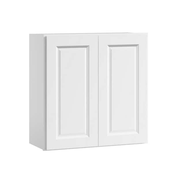 30 in. W x 12 in D x 30 in. H in. Traditional White Plywood Ready to Assemble Kitchen Wall Cabinet with Doors, Shelves