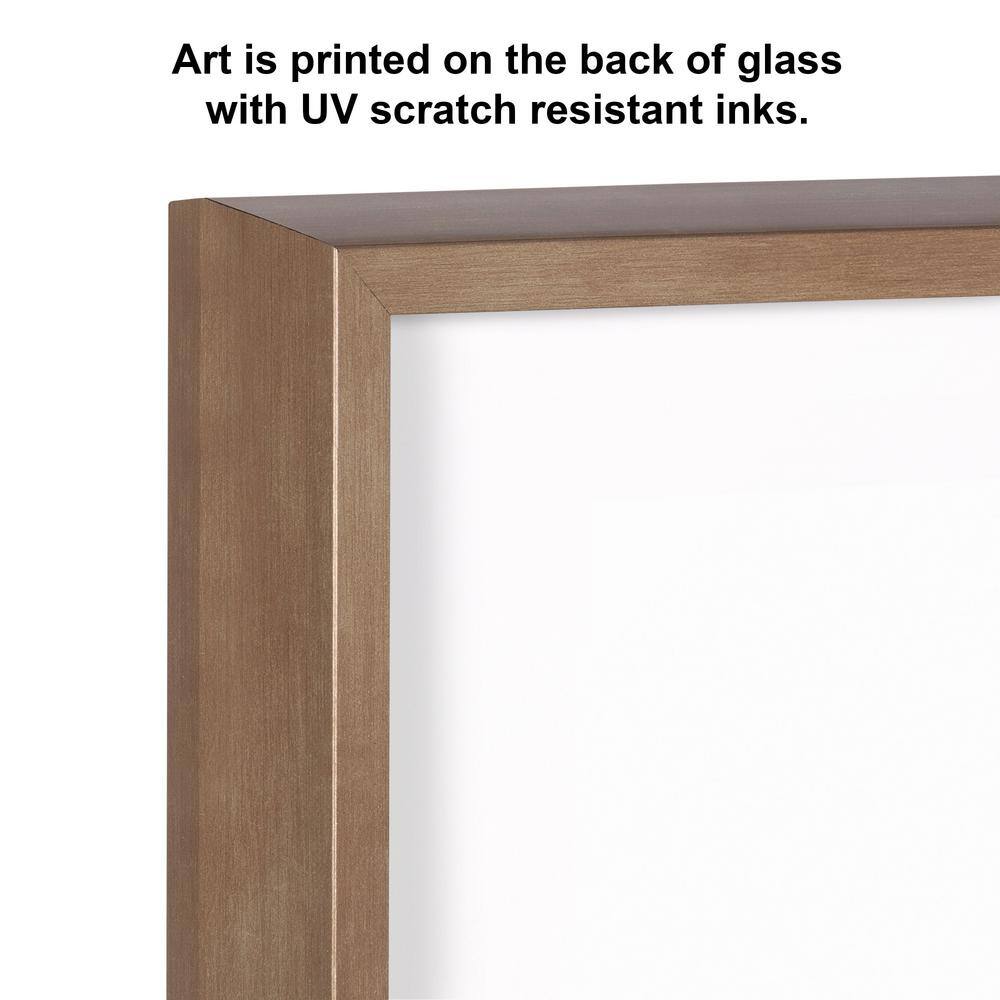 Modern Black Line Drawing on White Canvas with Brown Frame