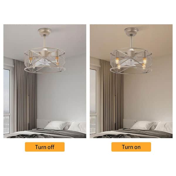 OUKANING 18 in. Indoor Champagne-Gold Modern 6-Speed Ceiling Fan