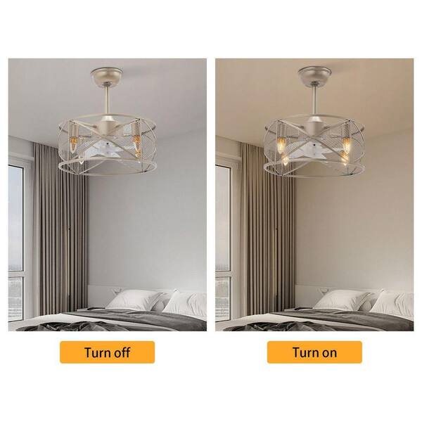 OUKANING 18 in. Indoor Champagne-Gold Modern 6-Speed Ceiling Fan