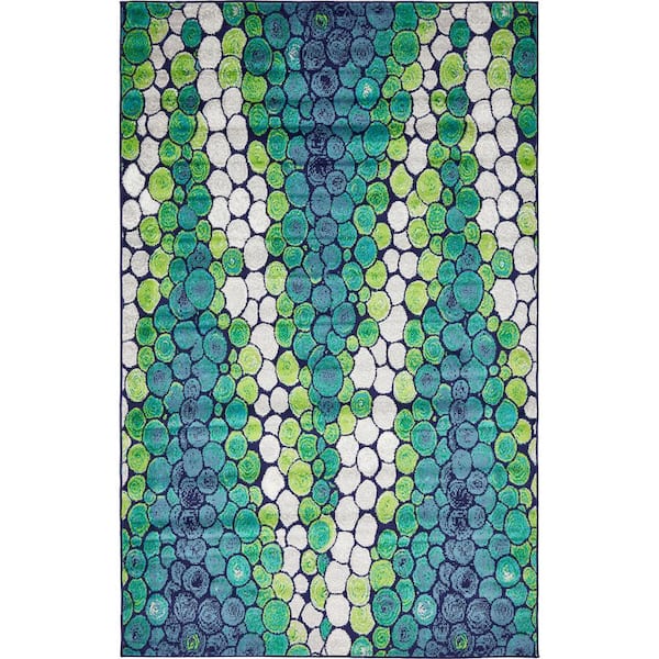 Metro Pebbles Light Green 5' 0 x 8' 0 Area Rug